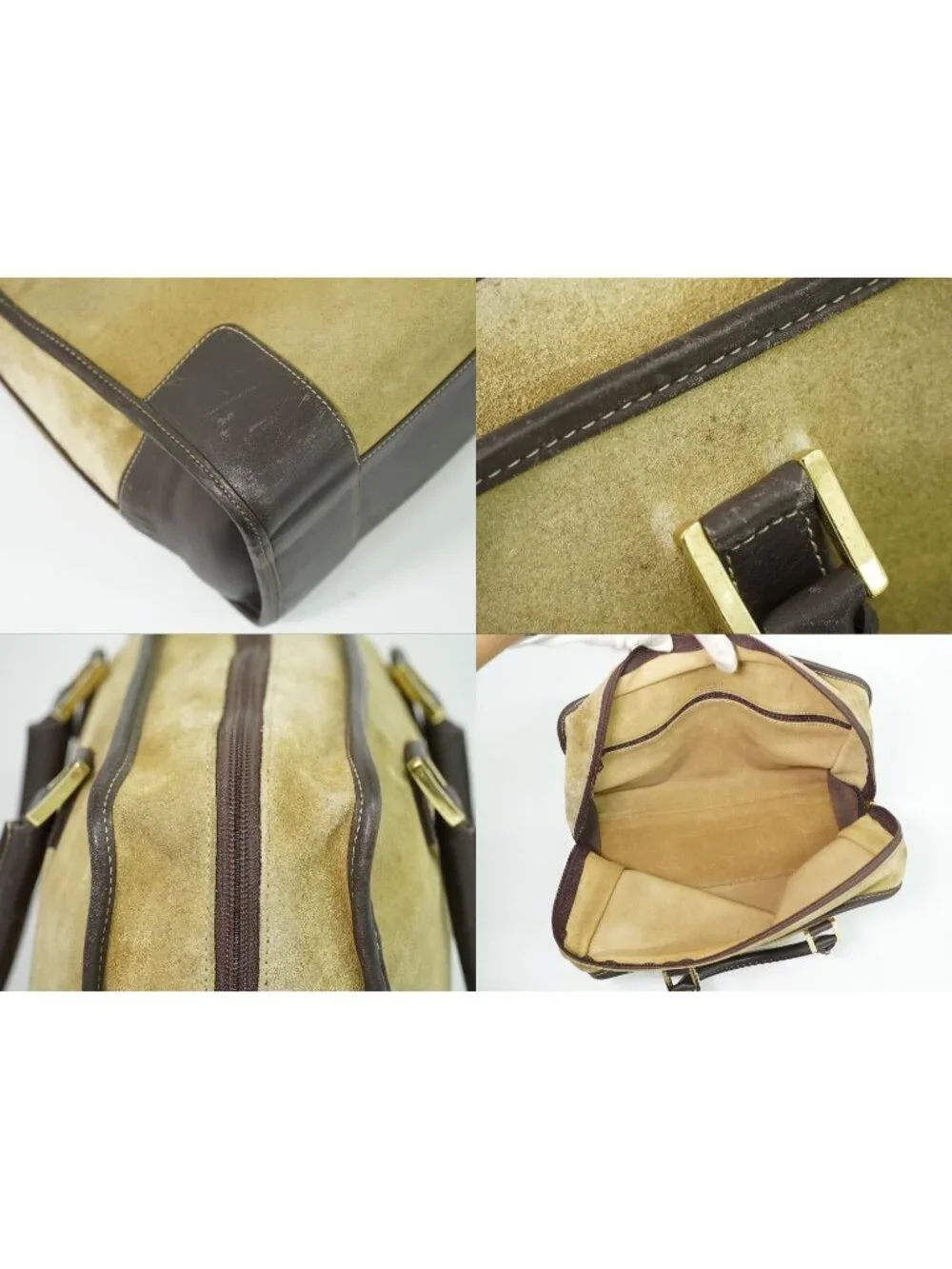 Loewe Amazona 32 Anagram Mini Boston Bag Suede Leather Beige